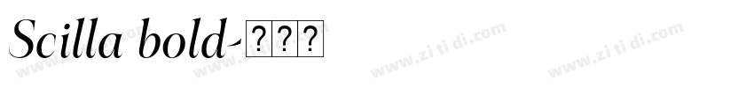 Scilla bold字体转换